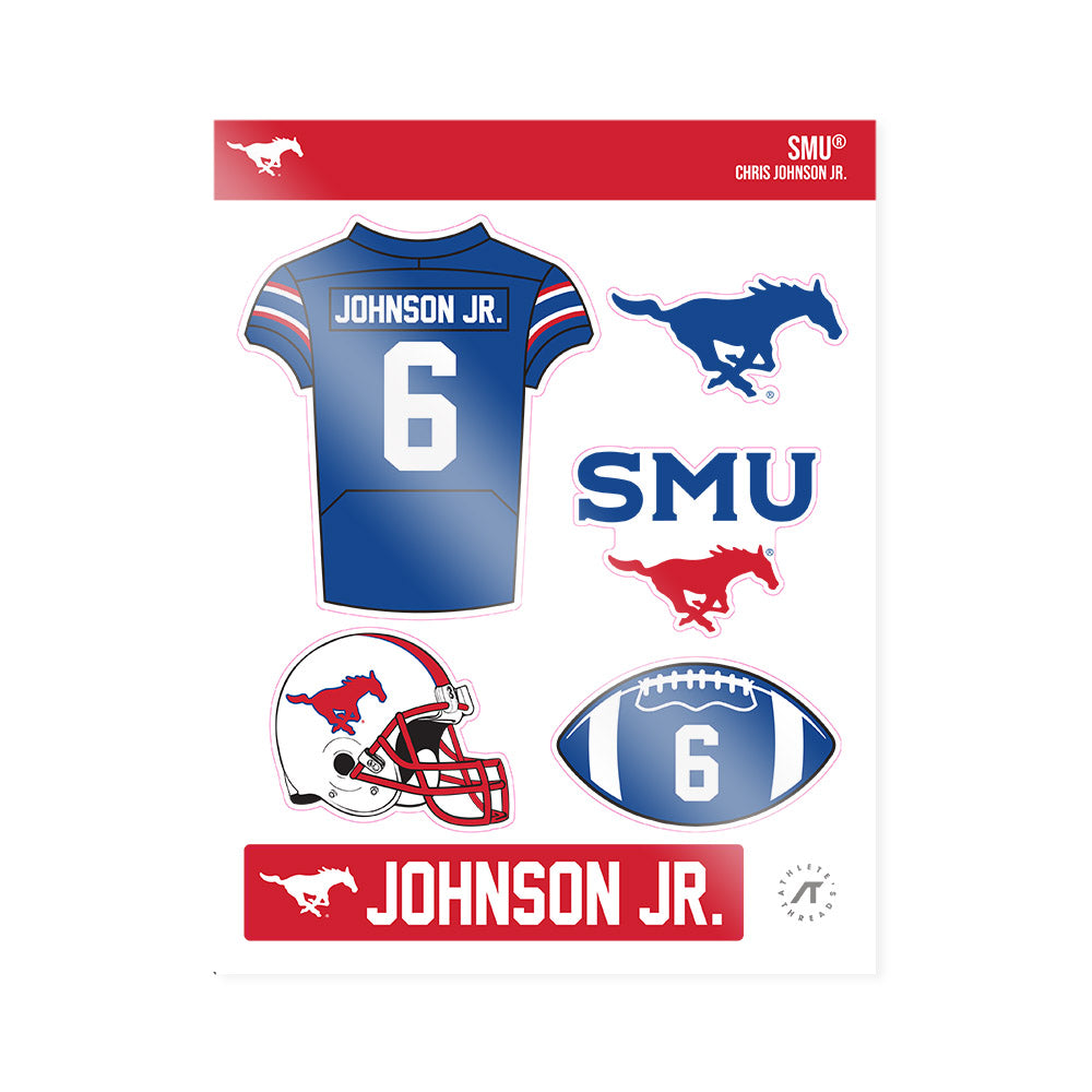 SMU - NCAA Football : Chris Johnson Jr. - Sticker Sheet-0