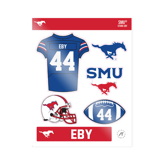 SMU - NCAA Football : Stone Eby - Sticker Sheet-0