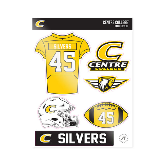 Centre College - NCAA Football : Caleb Silvers - Sticker Sheet-0