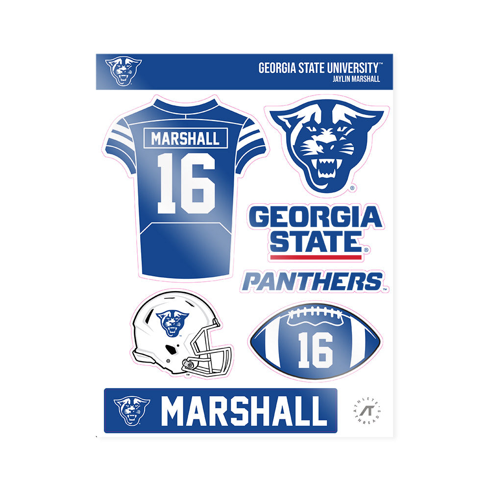 Georgia State - NCAA Football : Jaylin Marshall - Sticker Sheet-0