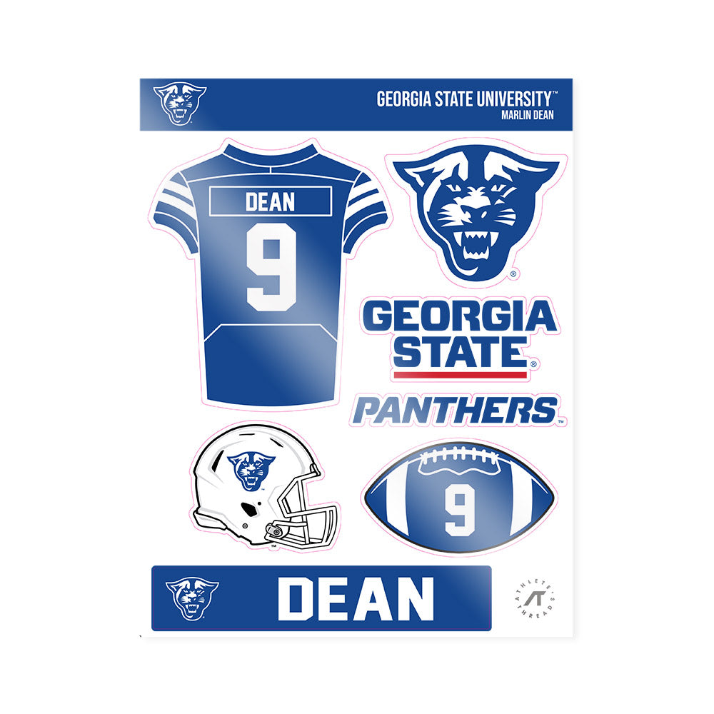 Georgia State - NCAA Football : Marlin Dean - Sticker Sheet-0