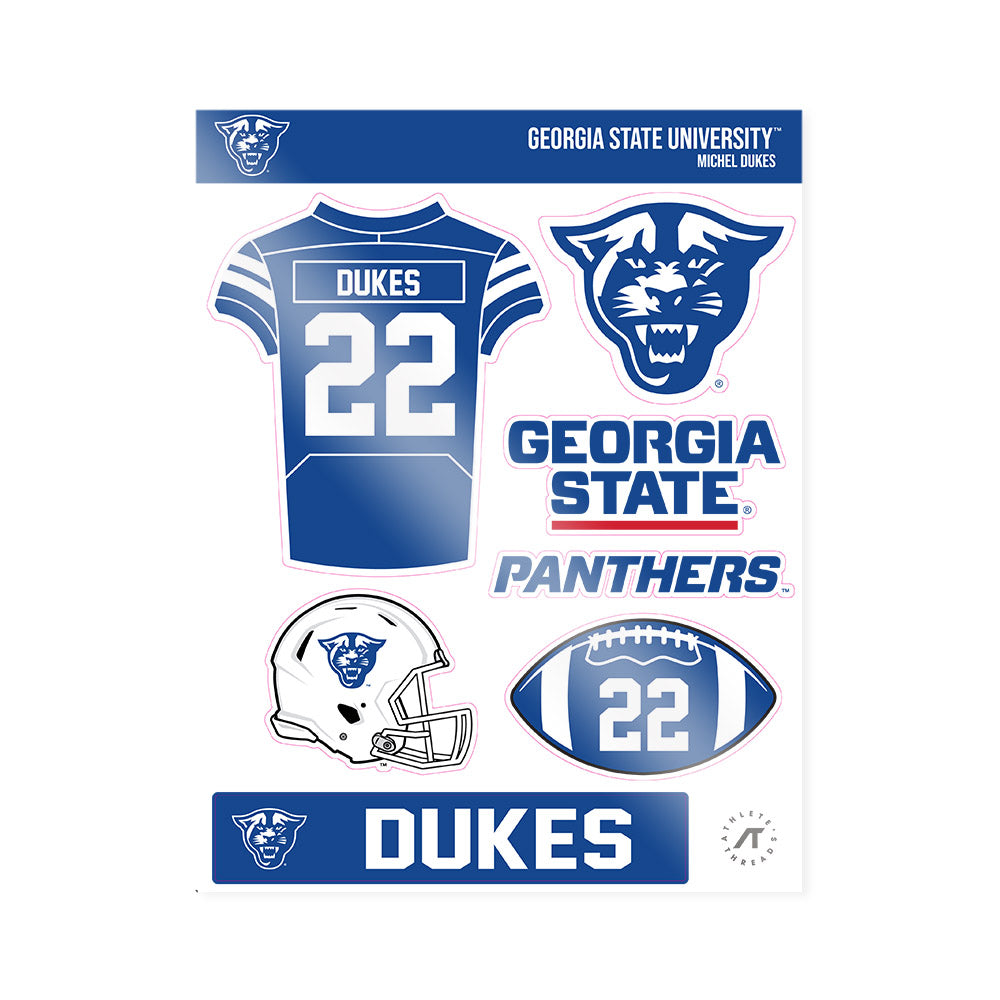 Georgia State - NCAA Football : Michel Dukes - Sticker Sheet-0