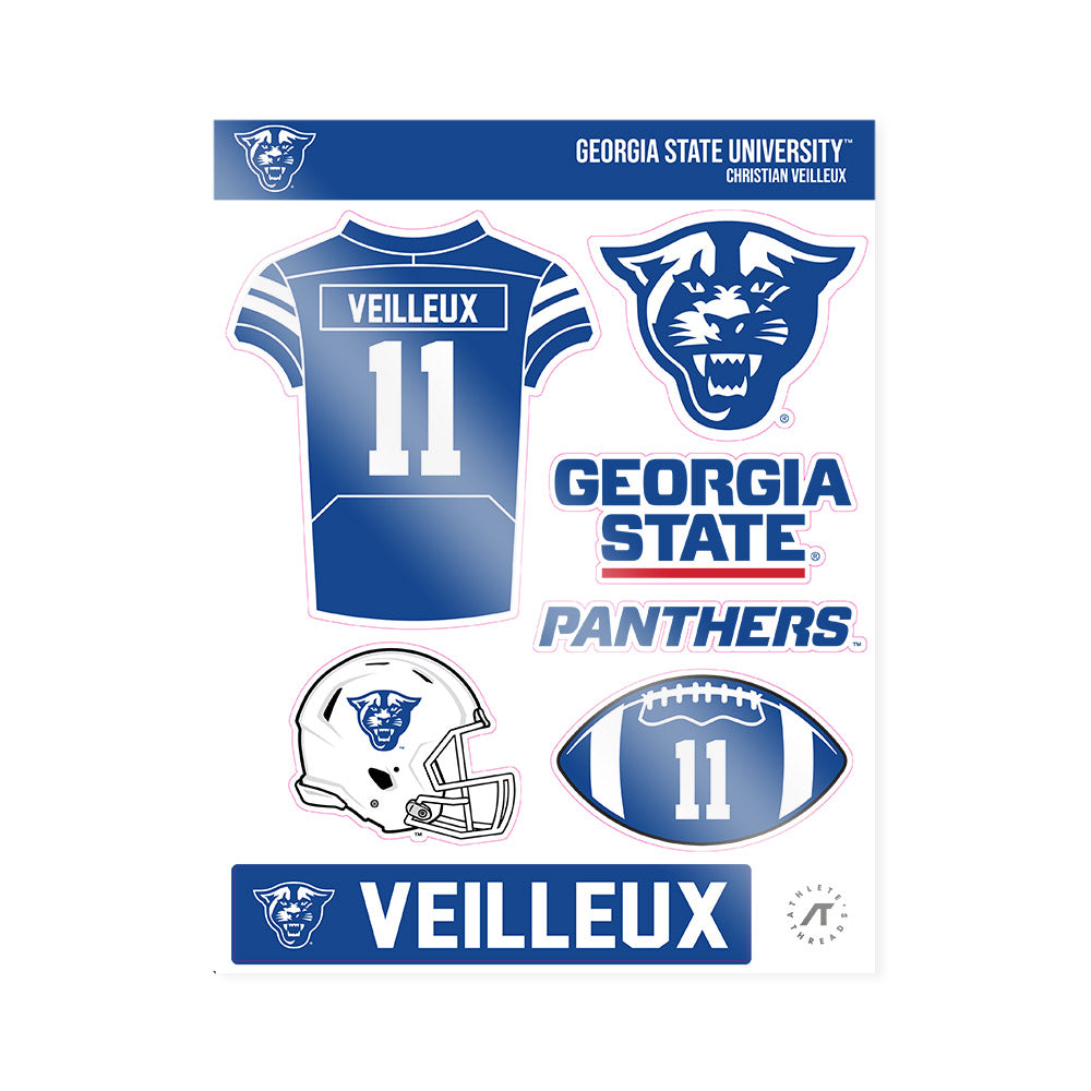 Georgia State - NCAA Football : Christian Veilleux - Sticker Sheet-0