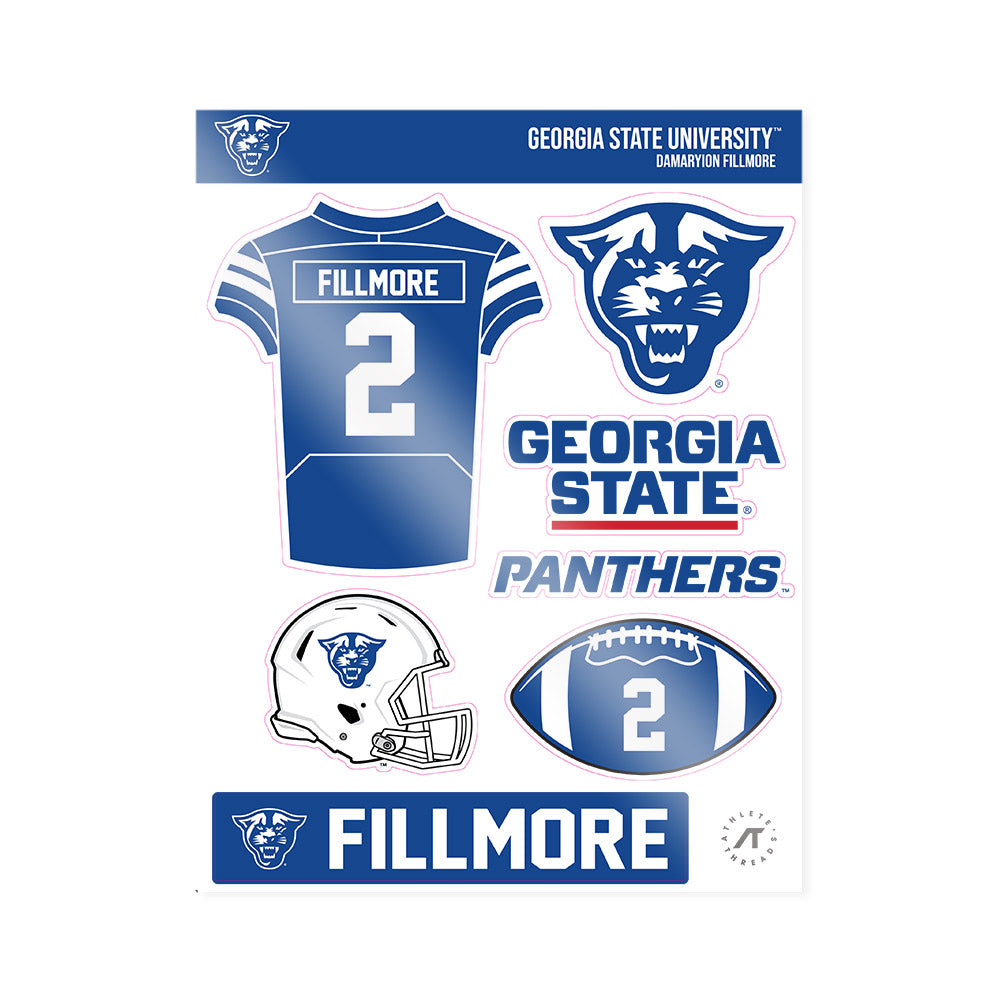 Georgia State - NCAA Football : Damaryion Fillmore - Sticker Sheet-0