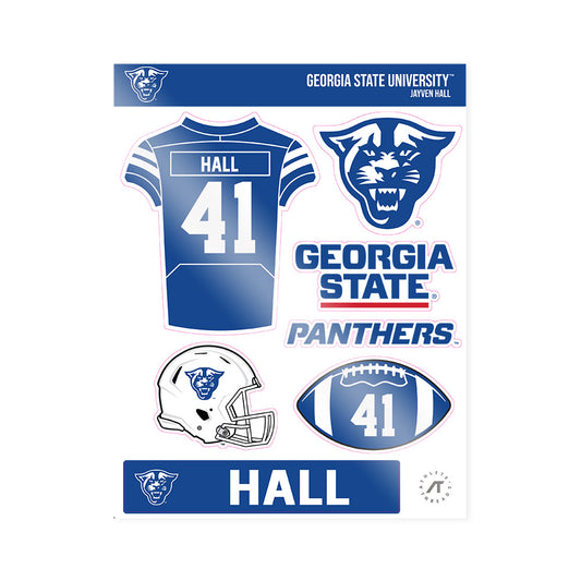 Georgia State - NCAA Football : Jayven Hall - Sticker Sheet-0