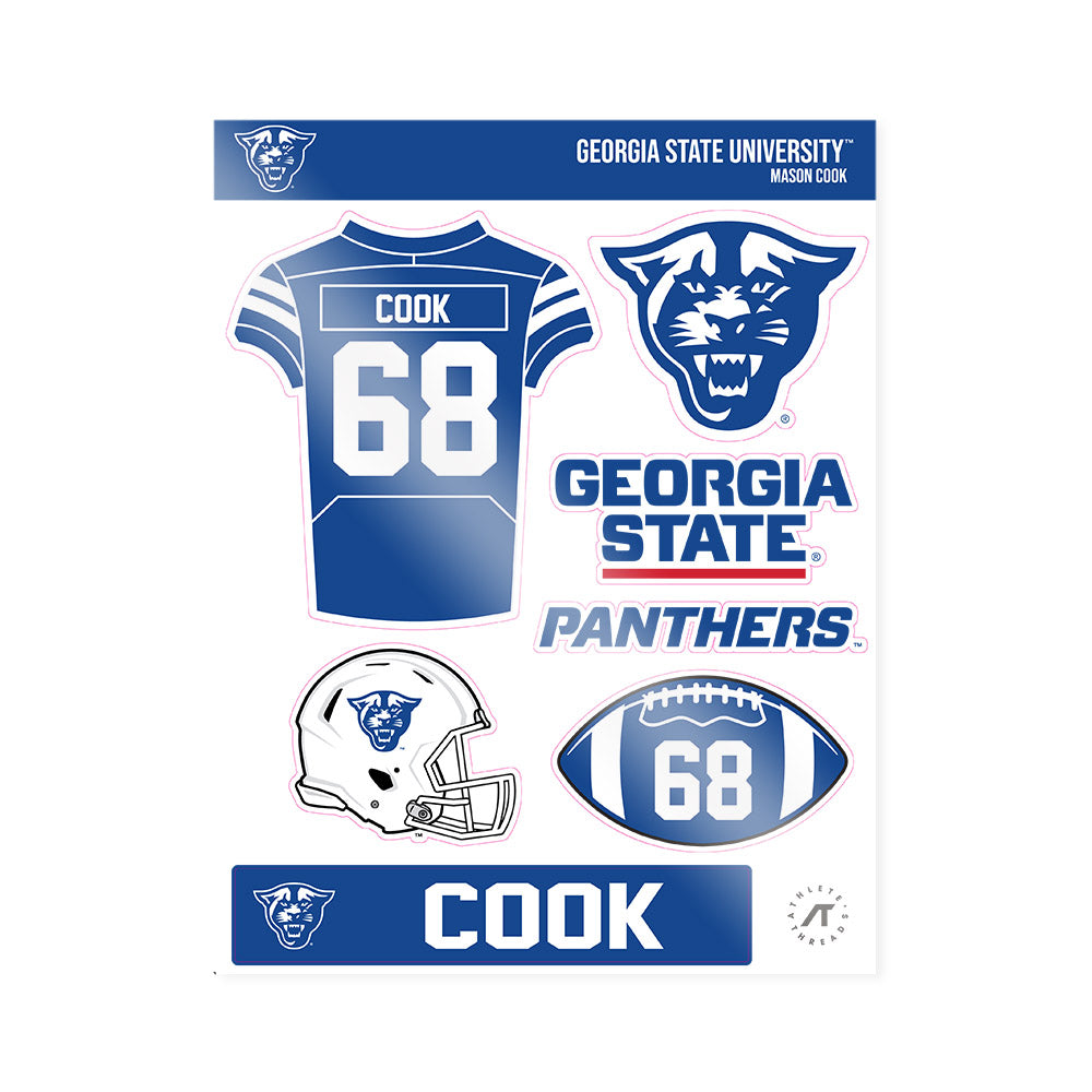Georgia State - NCAA Football : Mason Cook - Sticker Sheet-0