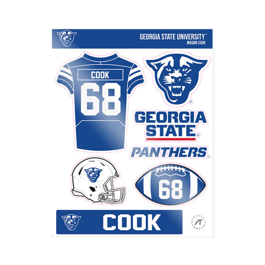 Georgia State - NCAA Football : Mason Cook - Sticker Sheet-0