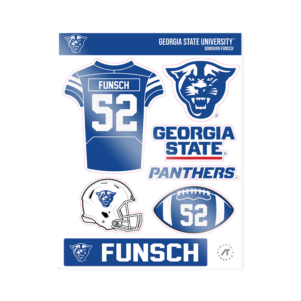 Georgia State - NCAA Football : Donovan Funsch - Sticker Sheet-0