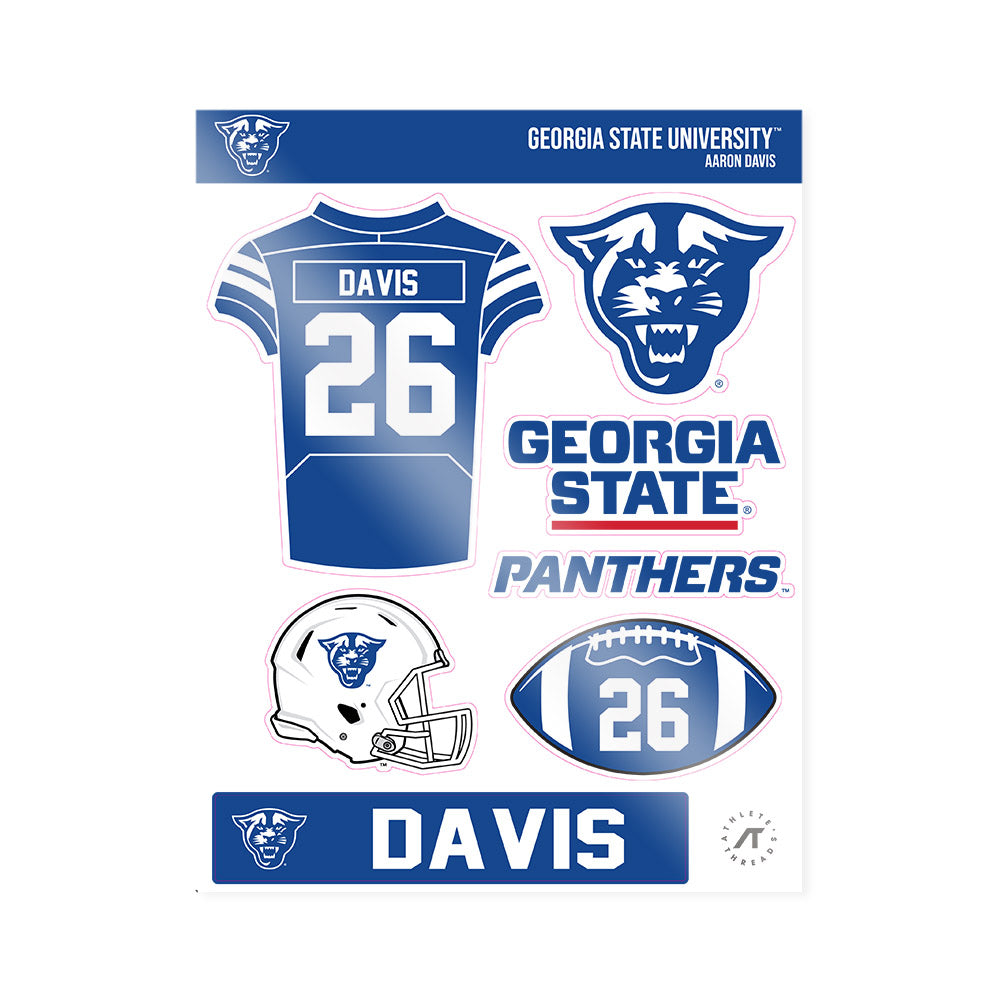 Georgia State - NCAA Football : Aaron Davis - Sticker Sheet-0