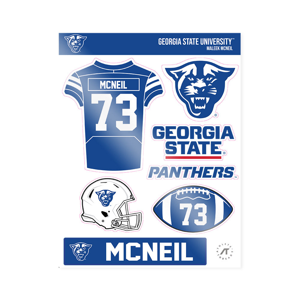 Georgia State - NCAA Football : Maleek McNeil - Sticker Sheet-0