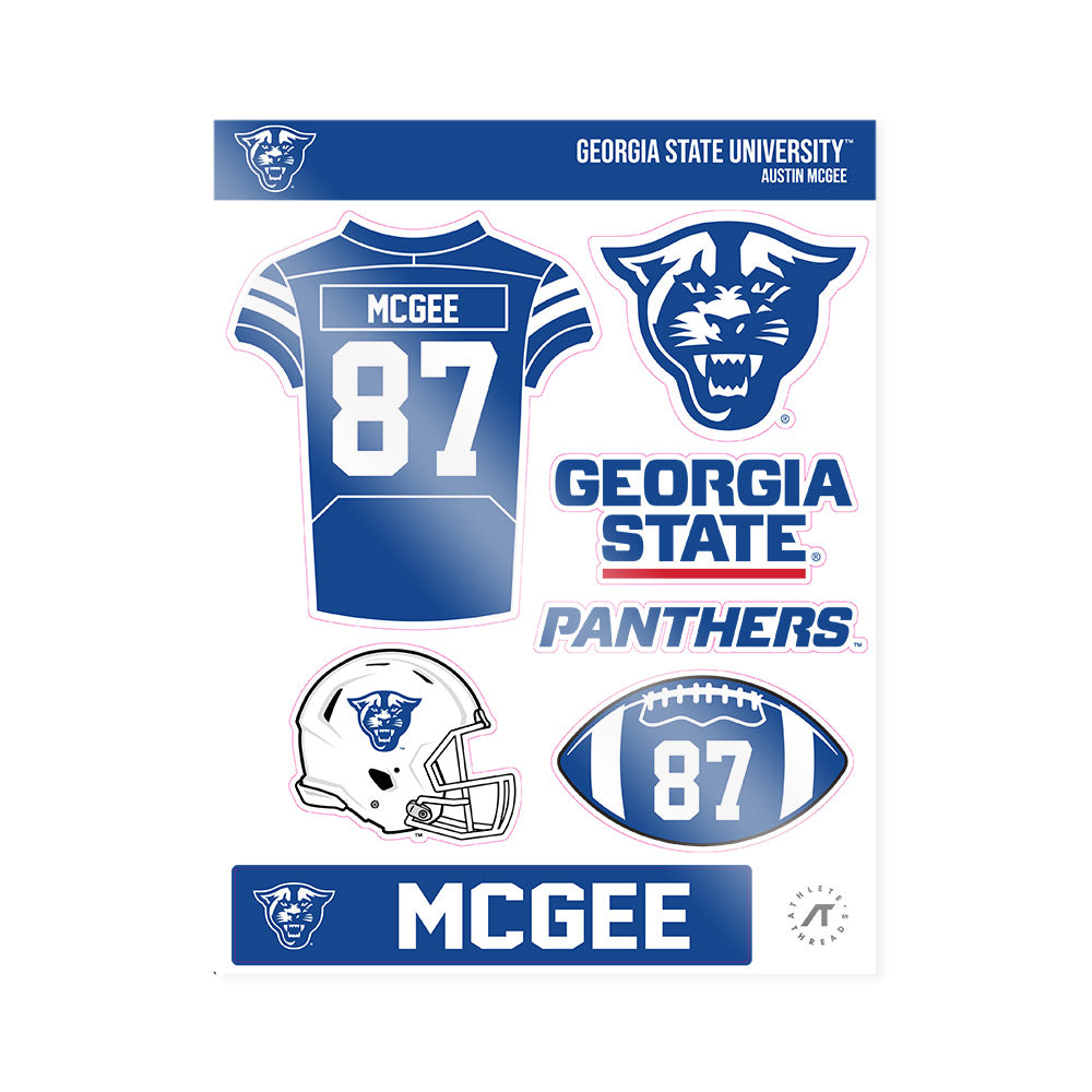 Georgia State - NCAA Football : Austin McGee - Sticker Sheet-0