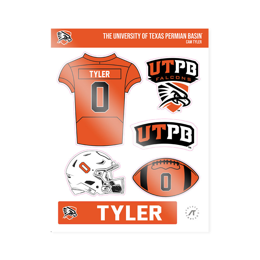 UTPB - NCAA Football : Cam Tyler - Sticker Sheet-0