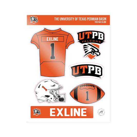 UTPB - NCAA Football : Tristan Exline - Sticker Sheet-0