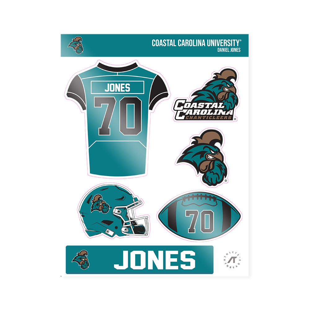 Coastal Carolina - NCAA Football : Daniel Jones - Sticker Sheet-0