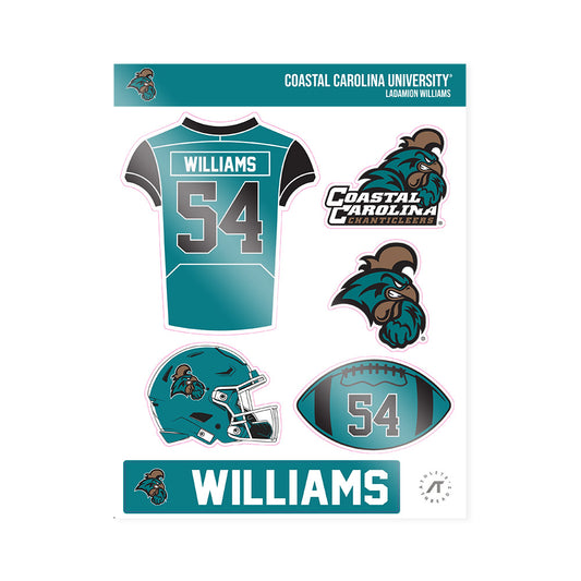 Coastal Carolina - NCAA Football : LaDamion Williams - Sticker Sheet-0