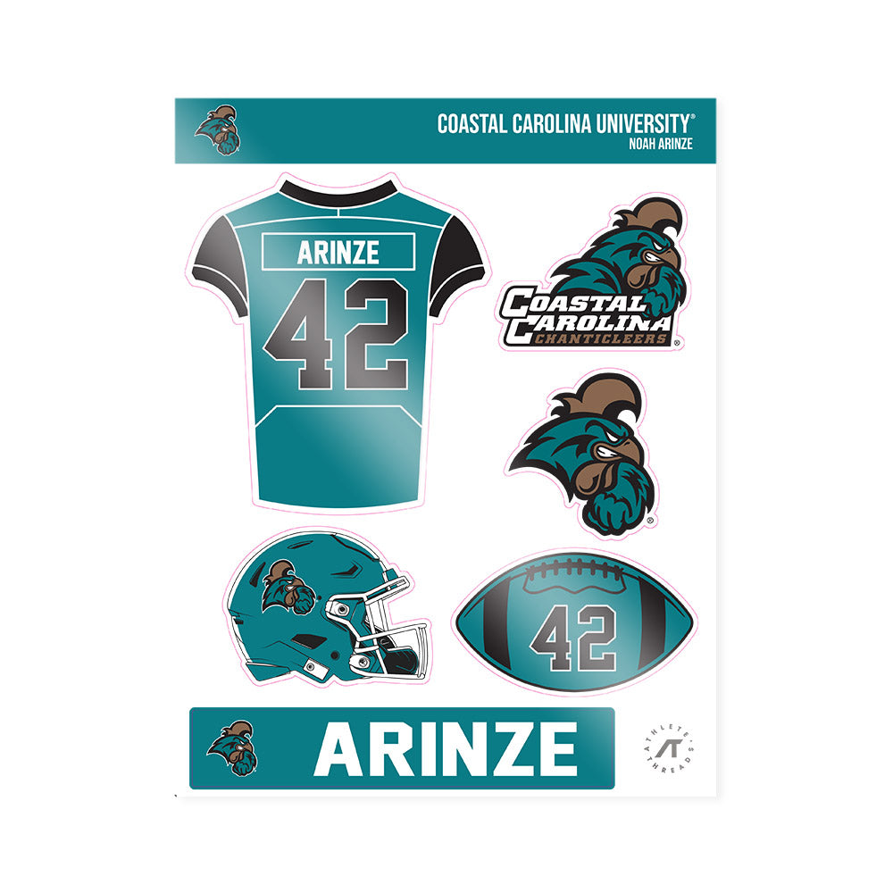 Coastal Carolina - NCAA Football : Noah Arinze - Sticker Sheet-0