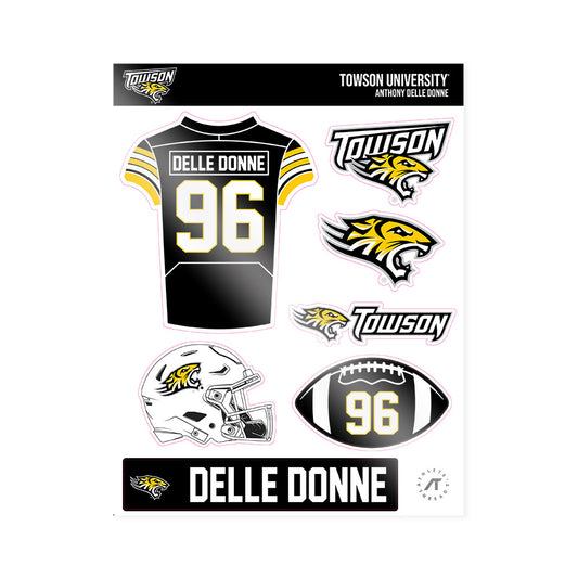 Towson - NCAA Football : Anthony Delle Donne - Sticker Sheet-0