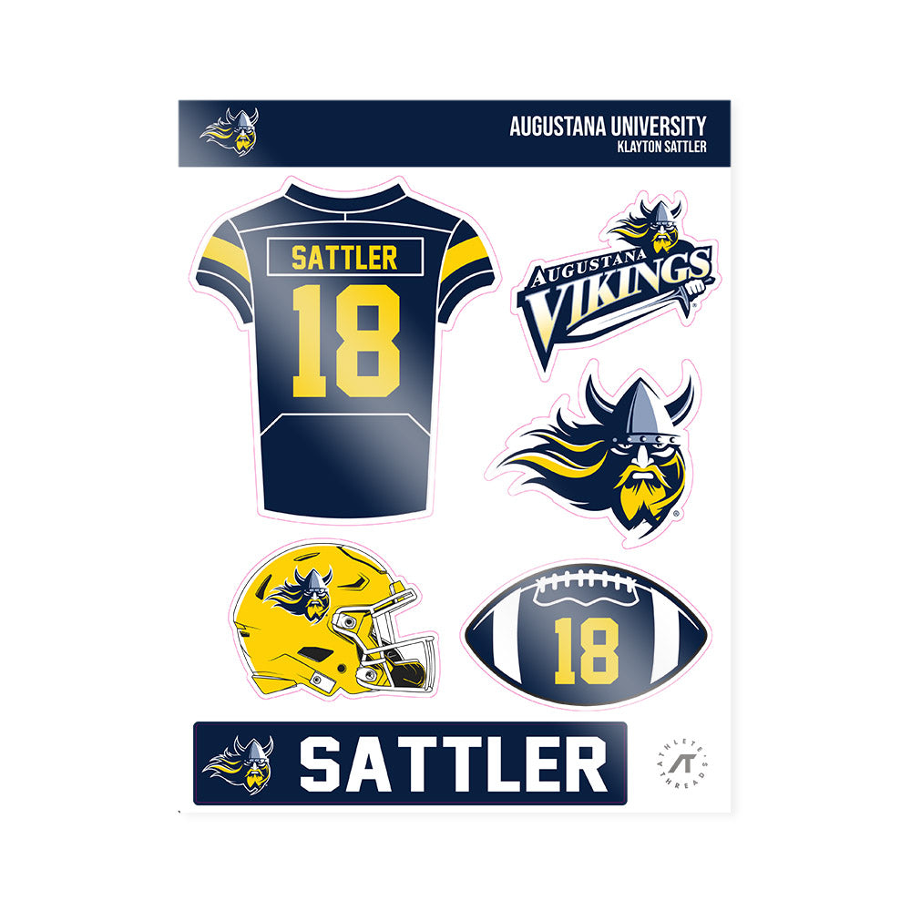 AU - NCAA Football : Klayton Sattler - Sticker Sheet-0