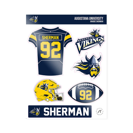 AU - NCAA Football : Gradee Sherman - Sticker Sheet-0