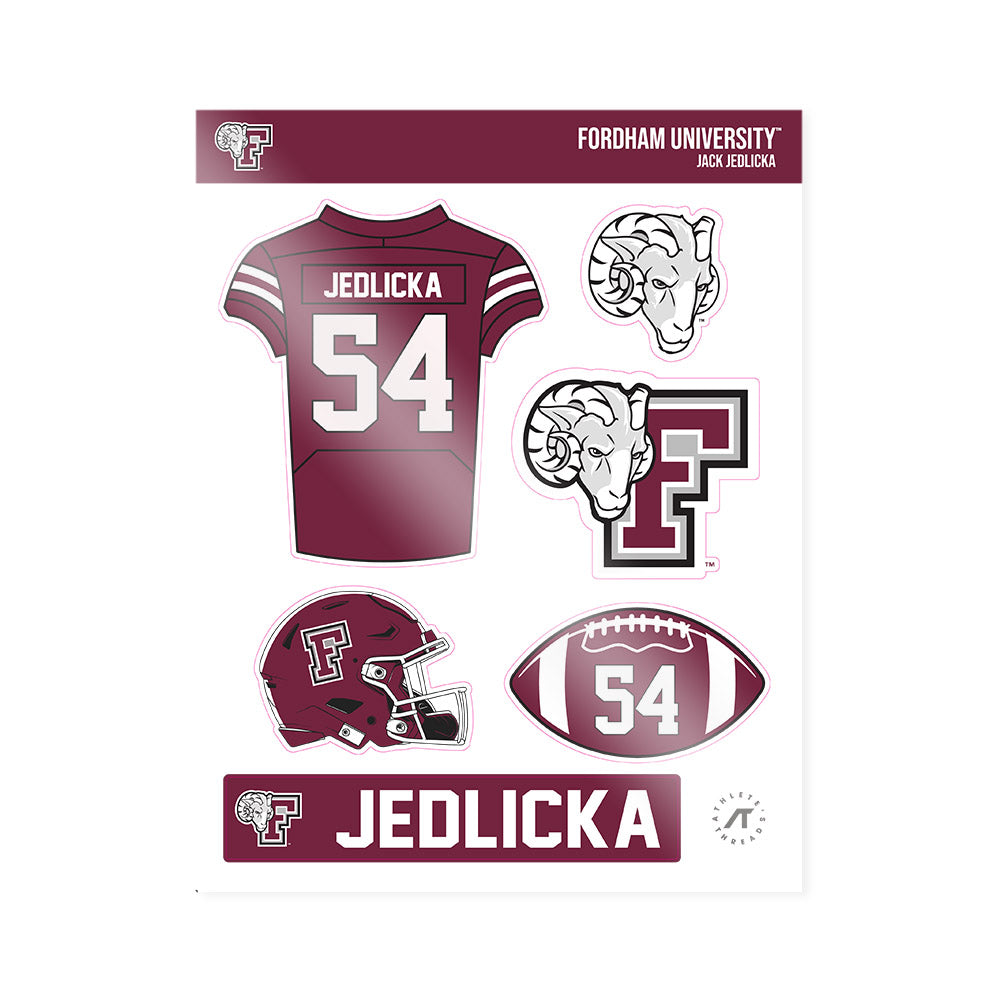 Fordham - NCAA Football : Jack Jedlicka - Sticker Sheet-0