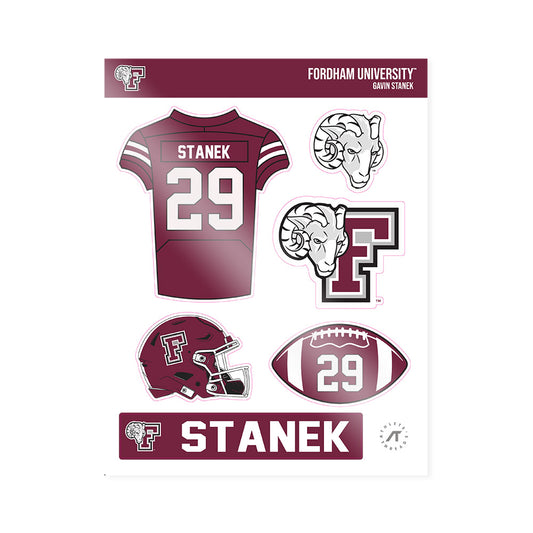 Fordham - NCAA Football : Gavin Stanek - Sticker Sheet-0