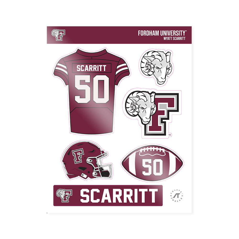 Fordham - NCAA Football : Wyatt Scarritt - Sticker Sheet-0