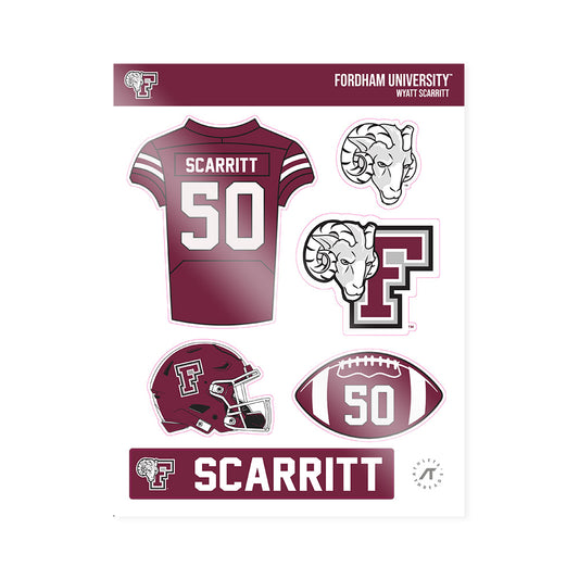 Fordham - NCAA Football : Wyatt Scarritt - Sticker Sheet-0