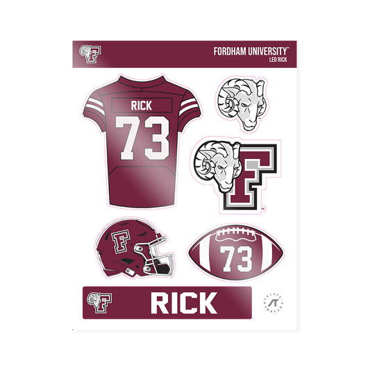Fordham - NCAA Football : Leo Rick - Sticker Sheet-0