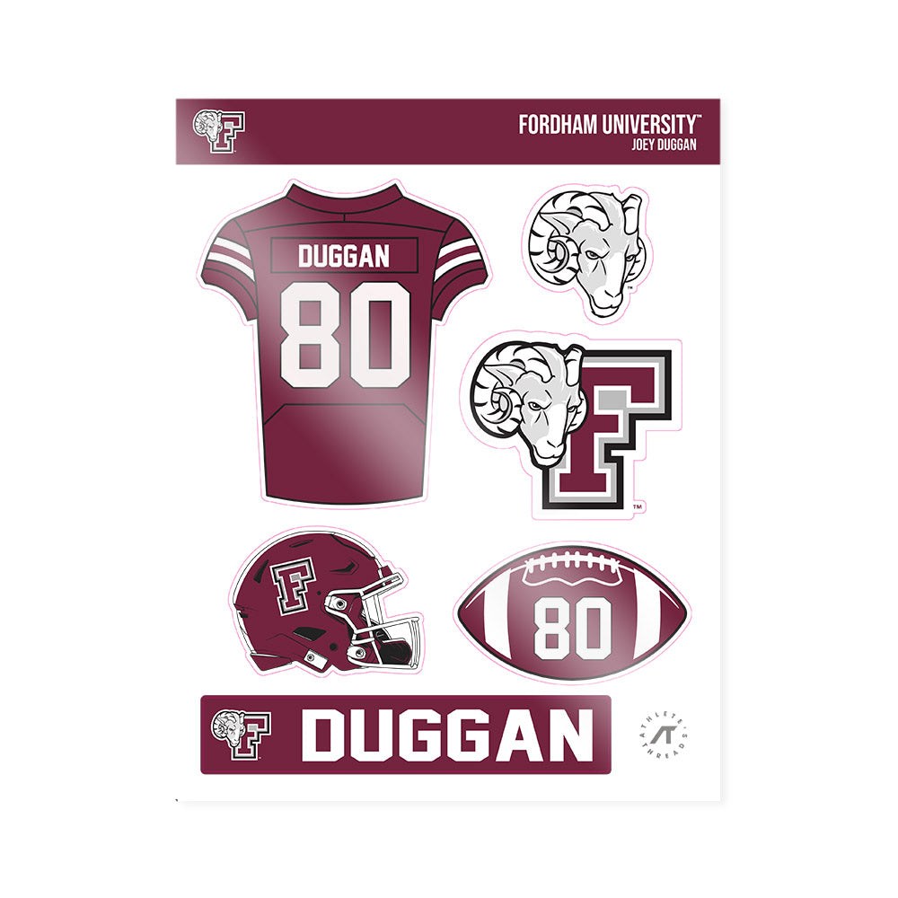 Fordham - NCAA Football : Joey Duggan - Sticker Sheet-0