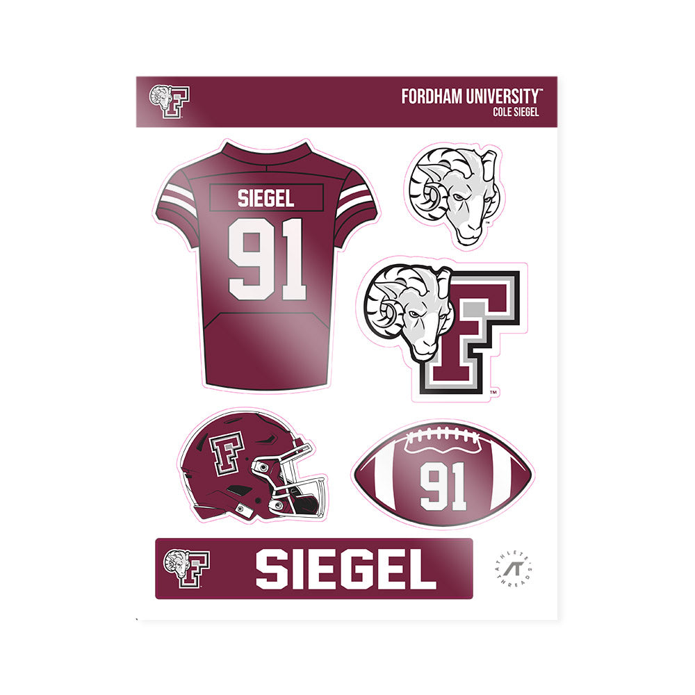 Fordham - NCAA Football : Cole Siegel - Sticker Sheet-0