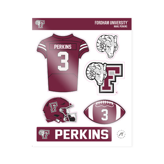 Fordham - NCAA Football : Nahil Perkins - Sticker Sheet-0