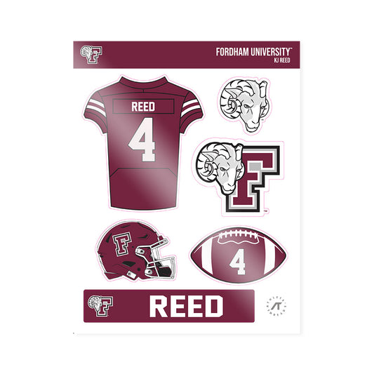 Fordham - NCAA Football : KJ Reed - Sticker Sheet-0