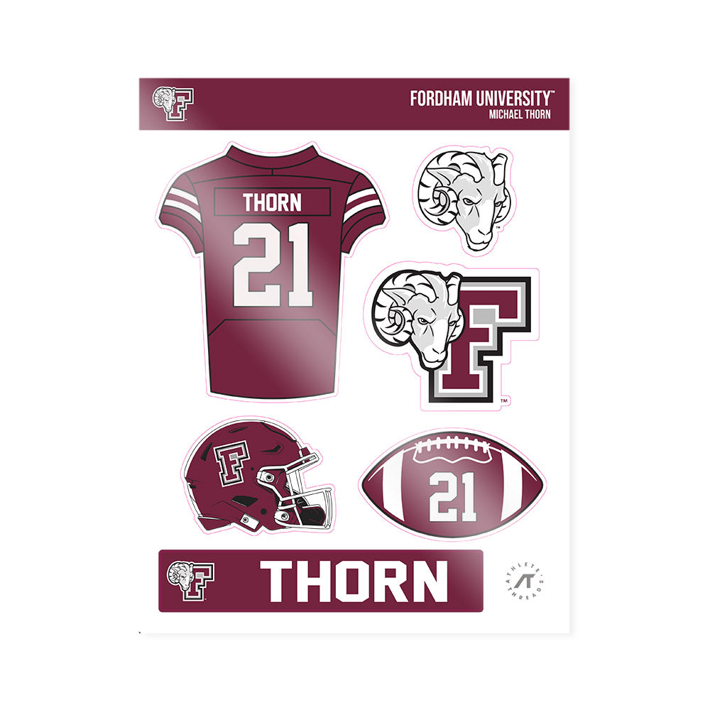 Fordham - NCAA Football : Michael Thorn - Sticker Sheet-0