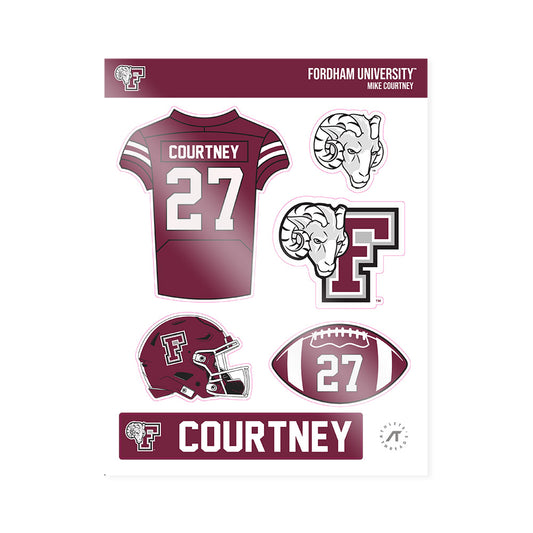 Fordham - NCAA Football : Mike Courtney - Sticker Sheet-0