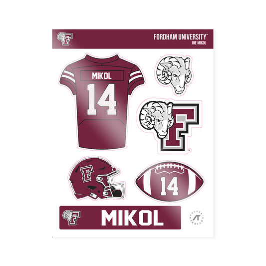 Fordham - NCAA Football : Joe Mikol - Sticker Sheet-0