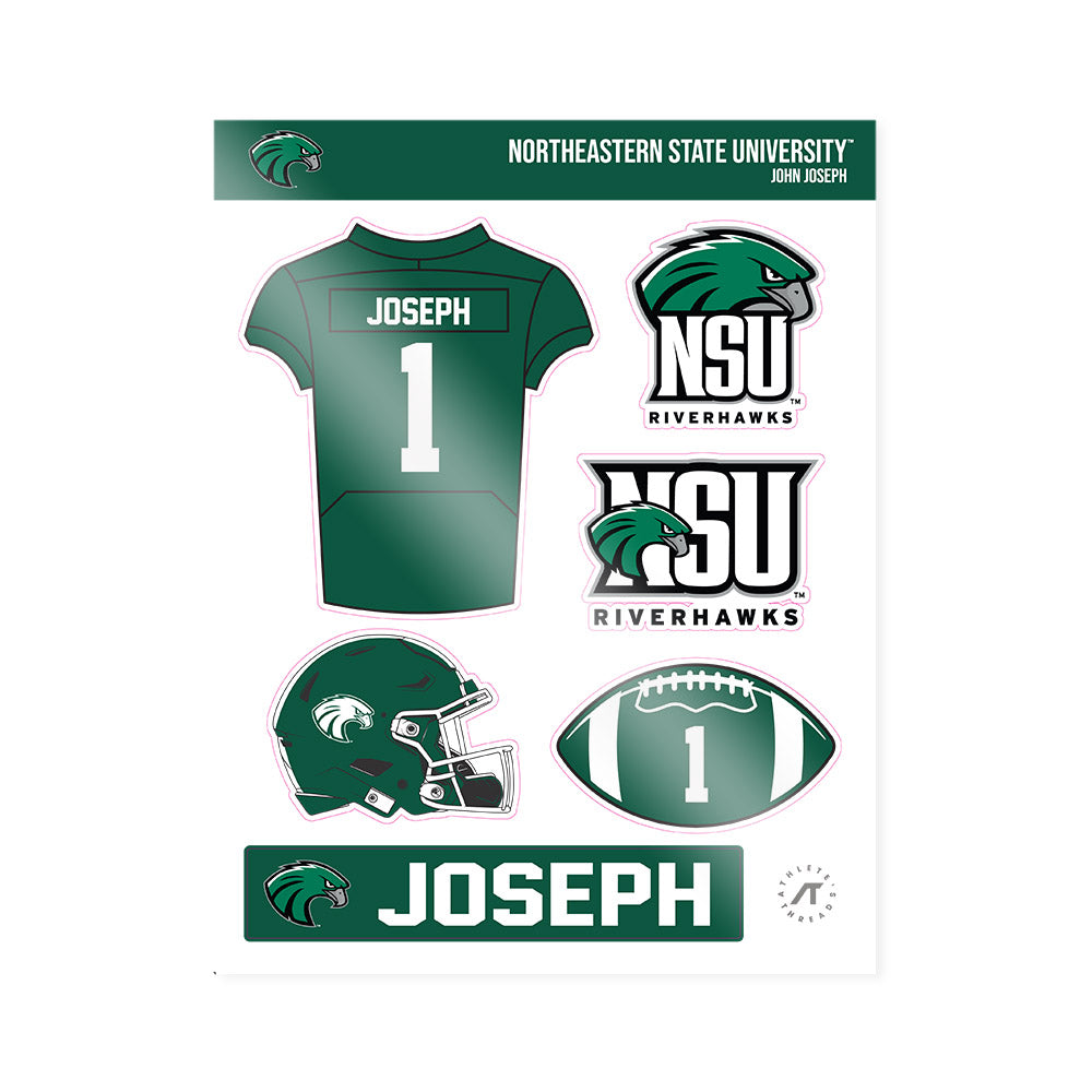 Northeastern State - NCAA Football : John Joseph - Sticker Sheet-0