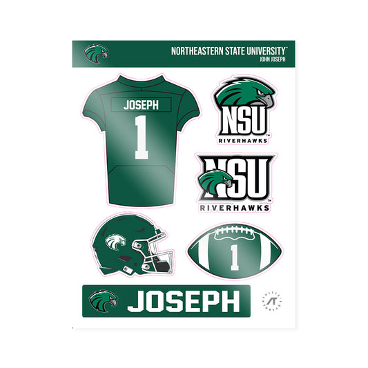Northeastern State - NCAA Football : John Joseph - Sticker Sheet-0
