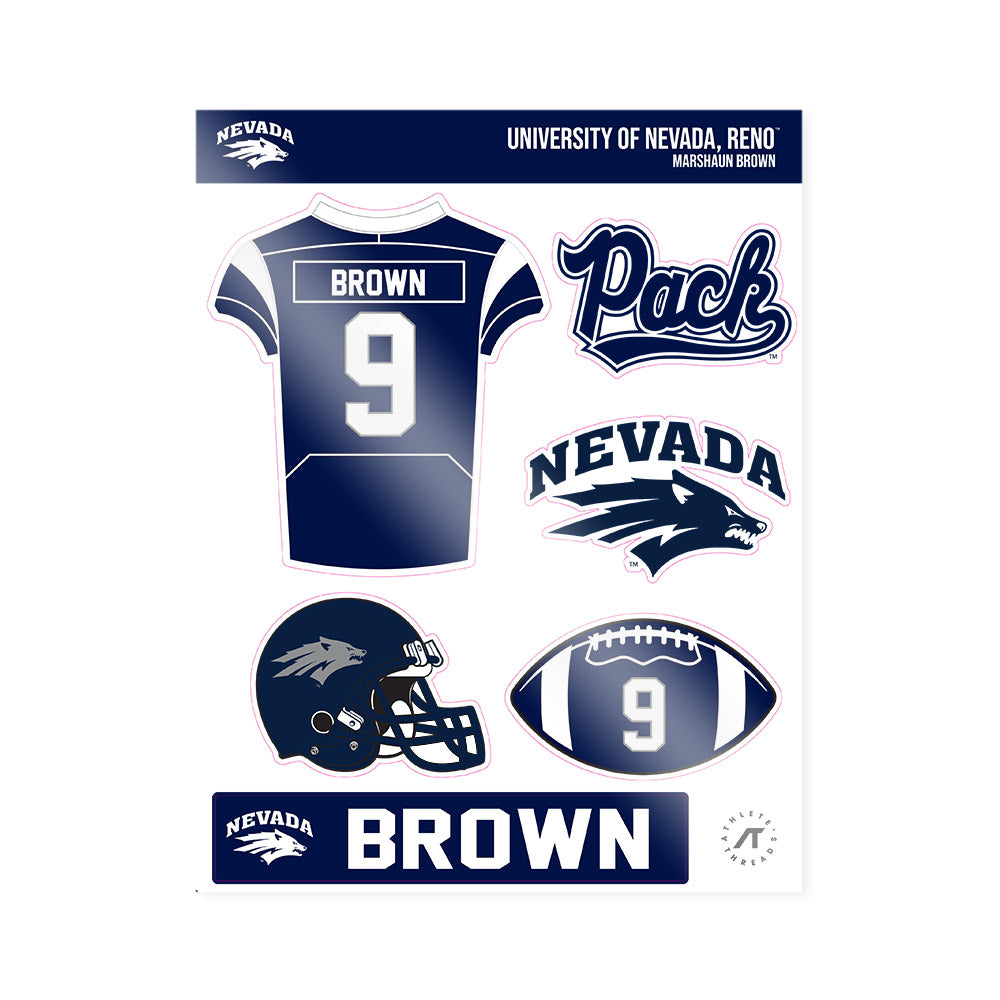 Nevada - NCAA Football : Marshaun Brown - Sticker Sheet-0