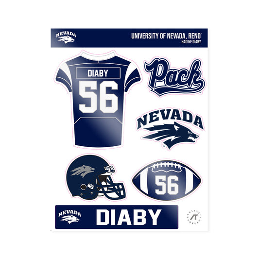 Nevada - NCAA Football : Hadine Diaby - Sticker Sheet-0