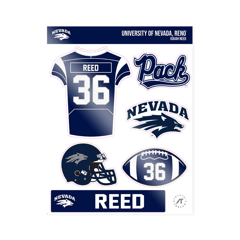 Nevada - NCAA Football : Isaiah Reed - Sticker Sheet-0