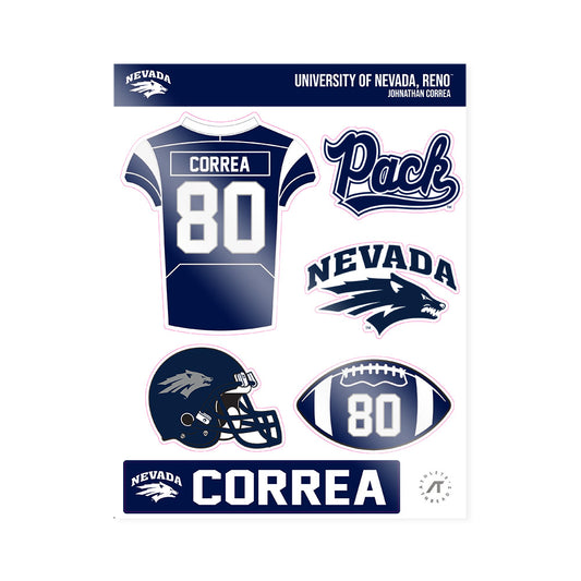 Nevada - NCAA Football : Johnathan Correa - Sticker Sheet-0