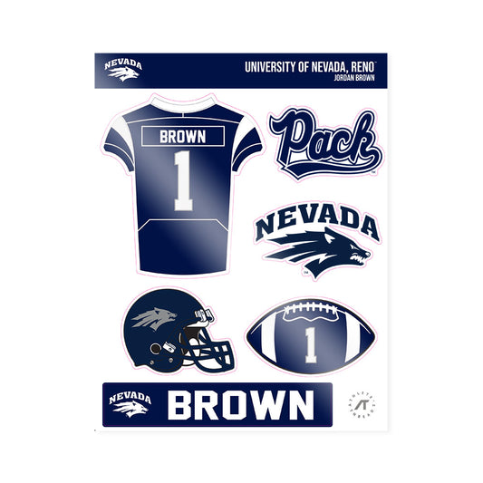 Nevada - NCAA Football : Jordan Brown - Sticker Sheet-0