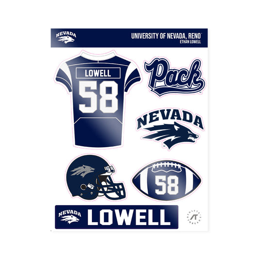 Nevada - NCAA Football : Ethan Lowell - Sticker Sheet-0