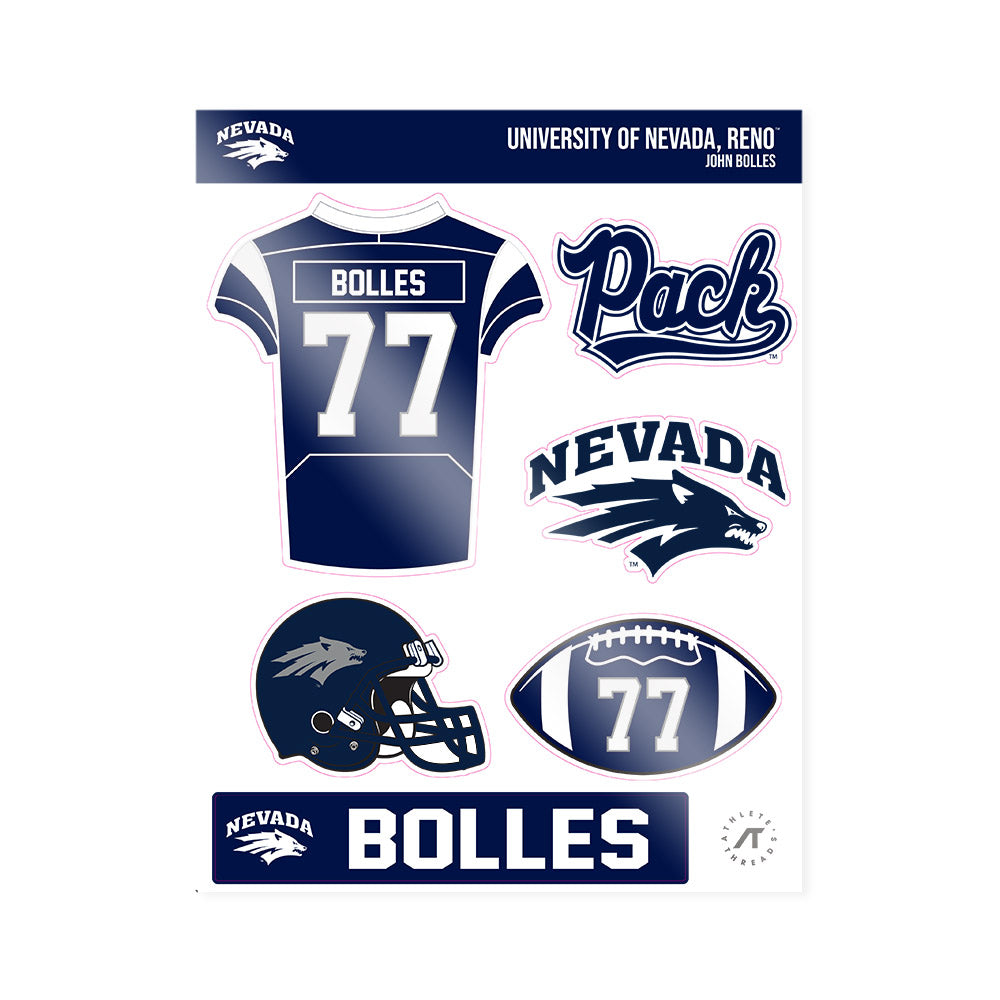 Nevada - NCAA Football : John Bolles - Sticker Sheet-0