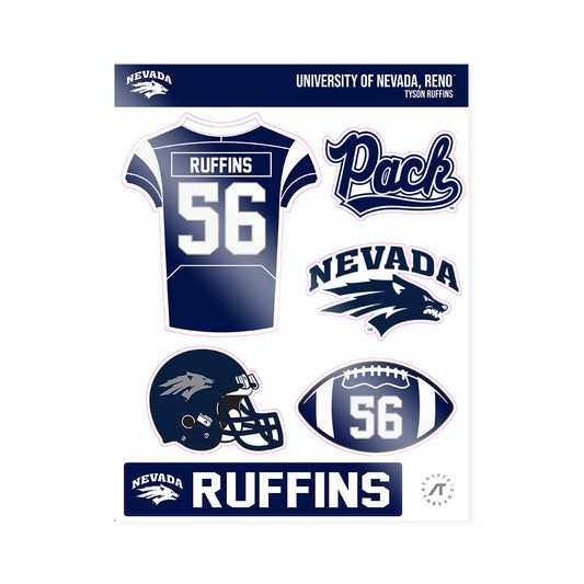 Nevada - NCAA Football : Tyson Ruffins - Sticker Sheet-0