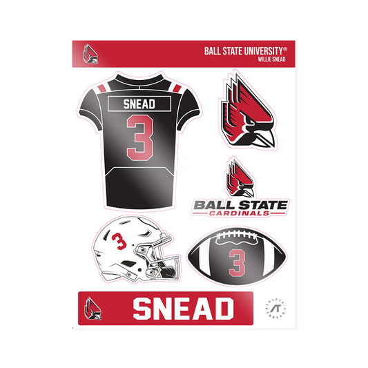 Ball State - NCAA Football : Willie Snead - Sticker Sheet-0