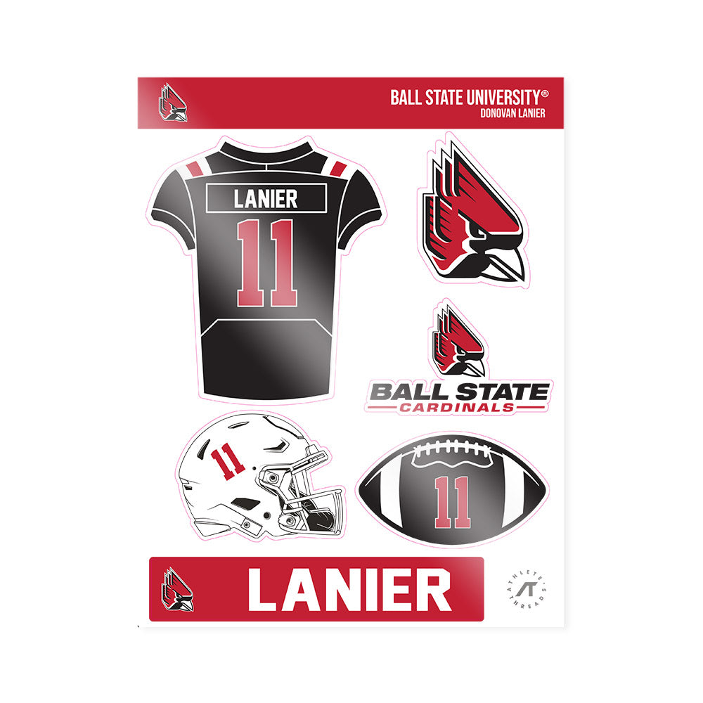 Ball State - NCAA Football : Donovan Lanier - Sticker Sheet-0