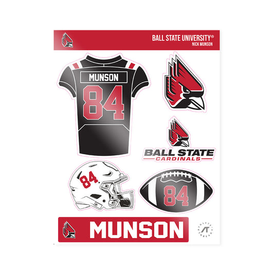 Ball State - NCAA Football : Nick Munson - Sticker Sheet-0