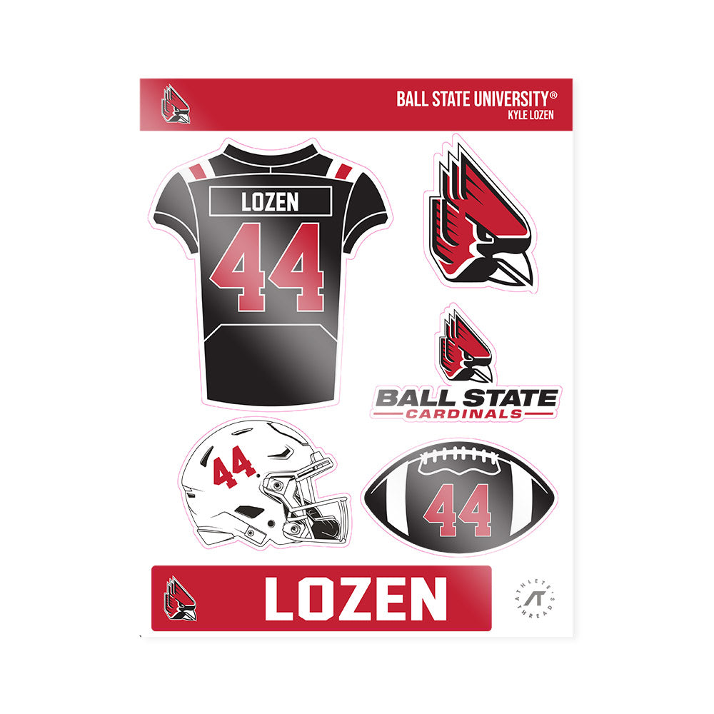 Ball State - NCAA Football : Kyle Lozen - Sticker Sheet-0