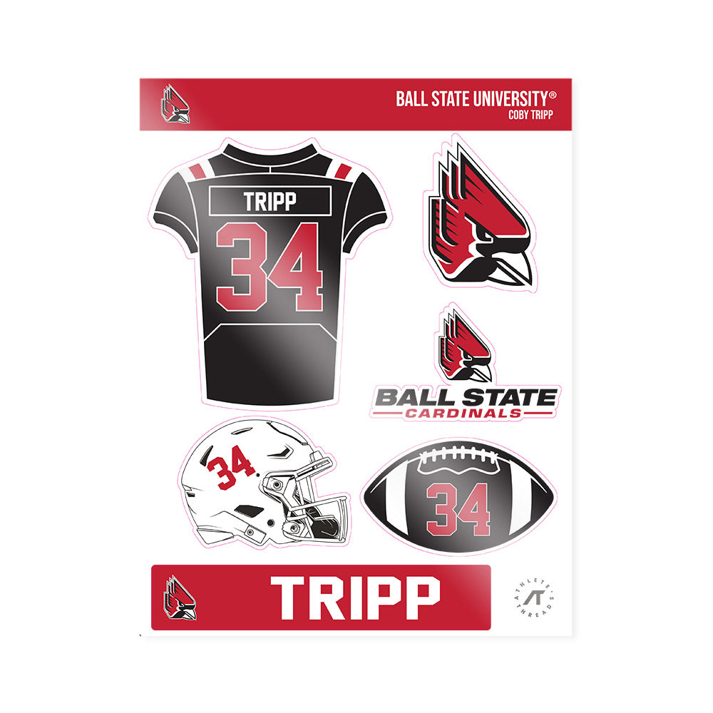 Ball State - NCAA Football : Coby Tripp - Sticker Sheet-0